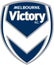 The emblem of the football club `Melbourne Victory`. Australia