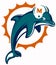 Emblem of the football club Miami Dolphins. USA.