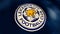 The emblem of the football team. Motion.Leicester City football club on a bright canvas.