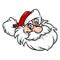 Emblem head Santa Claus Christmas