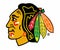 The emblem of the hockey club `Chicago Blackhawks`, USA.