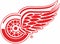 The emblem of the hockey club Detroit Red Wings. USA.