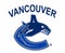 The emblem of the hockey club `Vancouver Canucks`. Canada.