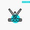 Emblem, Hockey, Ice, Stick, Sticks turquoise highlight circle point Vector icon