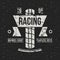 Emblem motorcycle racing club in retro style