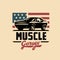 Emblem muscle car