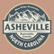 Emblem with the name of Asheville, North Carolina