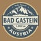 Emblem with the name of Bad Gastein, Austria