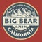 Emblem with the name of Big Bear Lake, California