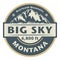 Emblem with the name of Big Sky, Montana