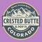Emblem with the name of Crested Butte, Colorado