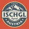 Emblem with the name of Ischgl, Austria