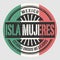 Emblem with the name of Isla Mujeres, Mexico