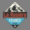 Emblem with the name of La Rosiere, Savoie, France