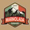 Emblem with the name of Marmolada, Italy