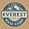 Emblem with the name of Mount Everest, Base Camp