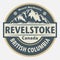 Emblem with the name of Revelstoke, British Columbia, Canada