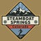 Emblem with the name of Steamboat Springs, Colorado