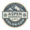 Emblem with the name of town Aspen - Snowmass, Colorado