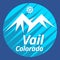 Emblem with the name of Vail, Colorado