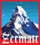 Emblem with the name of Zermatt - Switzerland