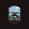 Emblem patch logo illustration of Kenai Fjords National Park Emblem patch logo illustration