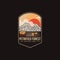 Emblem patch logo illustration of Petrified Forest National Park