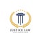 emblem of pillar logo design template. justice law and attorney logo design template. lawyer badge logo template