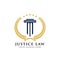 emblem of pillar logo design template. justice law and attorney logo design template. lawyer badge logo templates