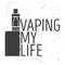 Emblem or poster of an electronic cigarette