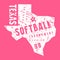 Emblem of softball tournament in Texas