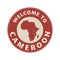 Emblem or stamp with text Welcome to Cameroon