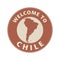 Emblem or stamp with text Welcome to Chile