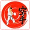 The emblem of the traditional karate