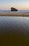 Emblematic MatalascaÃ±as ruins on sea, former Torre de la Higuera, Huelva, Spain