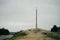 Emblematic place of the Camino de Sanitago, the Cruz de Fierro. Near the Leonese town of Foncebadon, Spain.