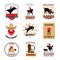 Emblems Set Of Rodeo