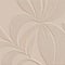 Emboss doodle lines exotic flowers textured 3d pattern. Floral embossed light background. Grunge beige backdrop. Line art doodle
