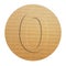 Embossed cardboard letter O, 3 d illustration , circle shape eco friendly alphabet