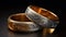 Embossed Metal Wedding Bands: Gold And Silver Bracelets With Intricate Engravings