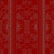 Embossed striped borders 3d seamless pattern. Emboss greek border surface red background. Repeat traditional relief ornament.