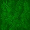 Embossed tropical floral 3d seamless pattern. Ornamental beautiful leafy green background. Repeat textured relief backdrop.