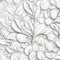 Embossed White Leaves: Wallpaper Background with Raised White Leaf Patterns on a White Canvas