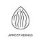 Embrace the inherent goodness with this simple line vector representation, Apricot Kernels Icon