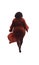Embracing Curves. Body Positivity Concept with Transparent PNG. African american black woman. red dress.