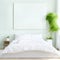 Embracing Nature: Green Plants in a Clean White Bedroom Design