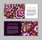 Embroidered flower ethnic style brochures.