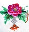 Embroidered flower rose