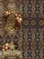 Embroidery baroque gold animal print flowers roses