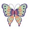 embroidery butterfly design for clothing. insect vector